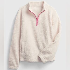 GAP Kids Sherpa Quarter-Zip Girl's Sweater M (8)